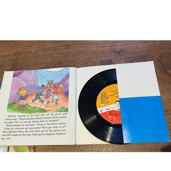 Vintage Rainbow Brite Book Lot – Read-Along Book Vinyl Records - Picture 7 of 11